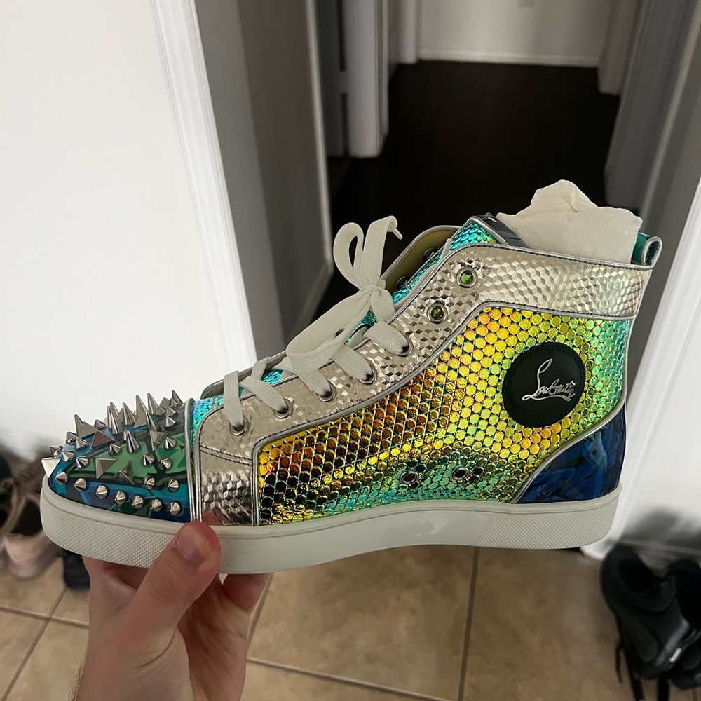 Christian Louboutin Multicolor Spiked Sneakers